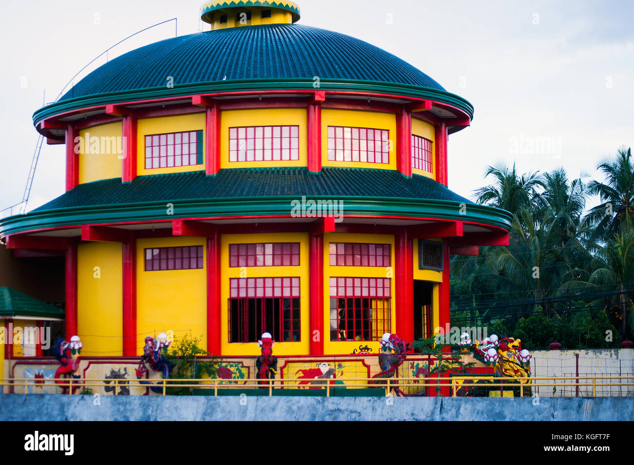 Chinese temple on Naga River, iNaga City, Camarines Sur,  Bicol, Philippines Stock Photo