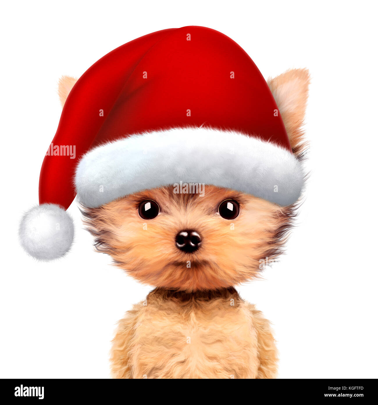 Funny Dog wearing Santa hat. Christmas concept Stock Photo Alamy