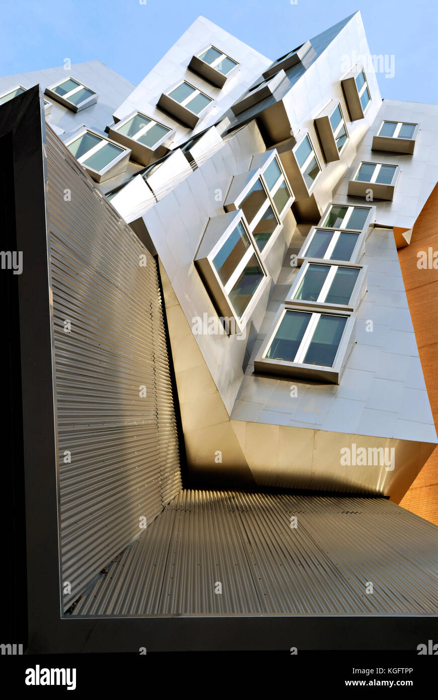 Architectural background. Detail of Stata Center building at the Massachusetts Institute of Technology in Cambridge, Massachusetts Stock Photo