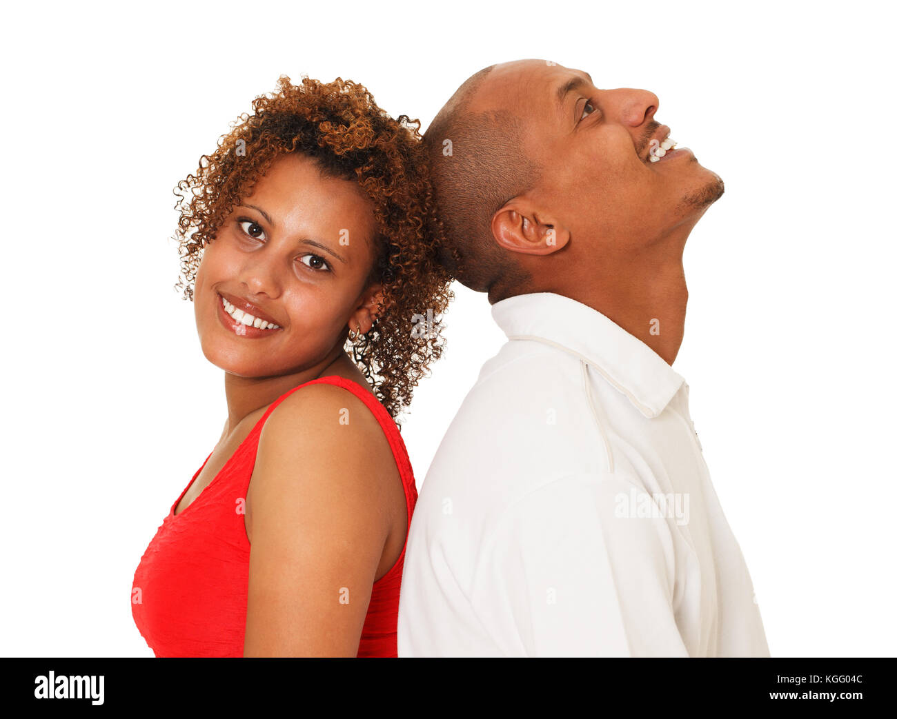 Portrait of an attractive, happy young African American couple ...