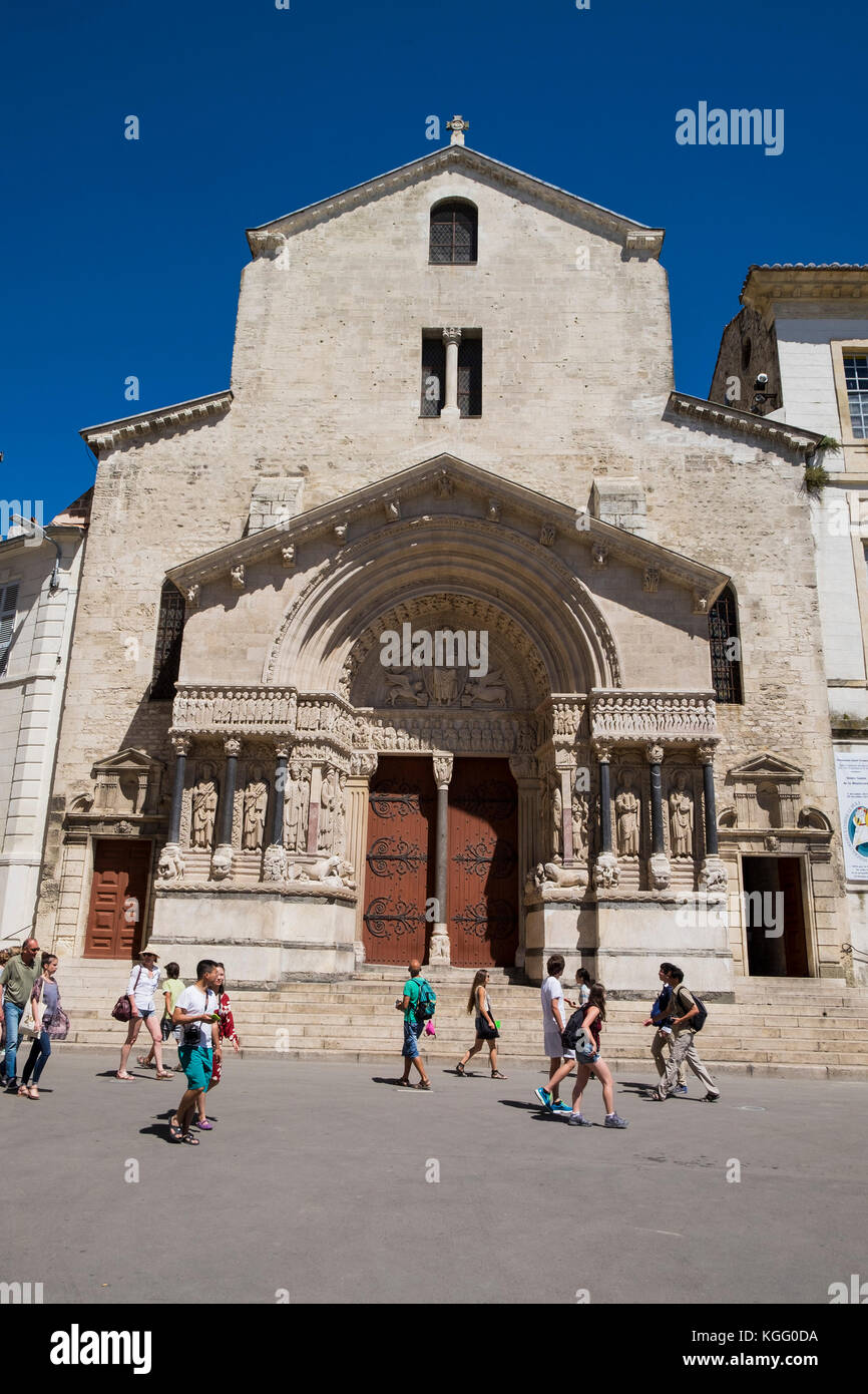 France,Provence,Arles,old town, Place de la Republique Stock Photo