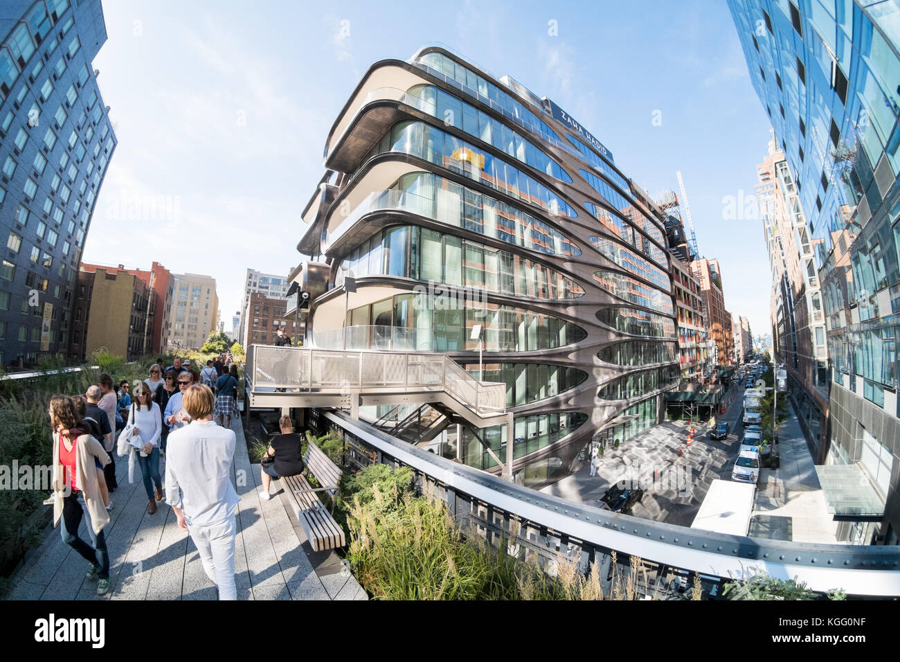 Zaha Hadid designed condo apartments, The High Line, Chelsea, New York