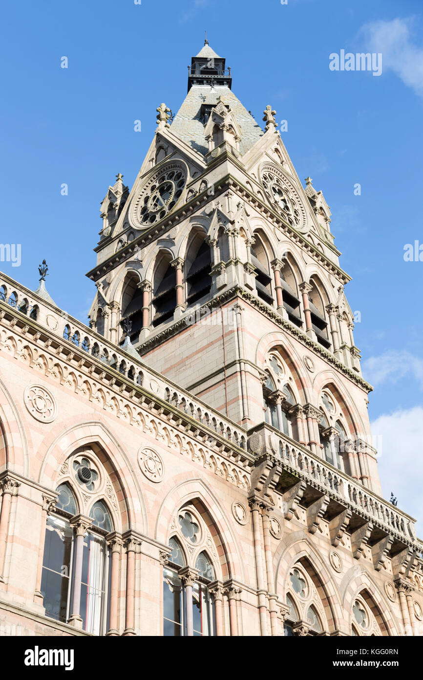 UK, Chester, the town hall clock tower Stock Photo - Alamy