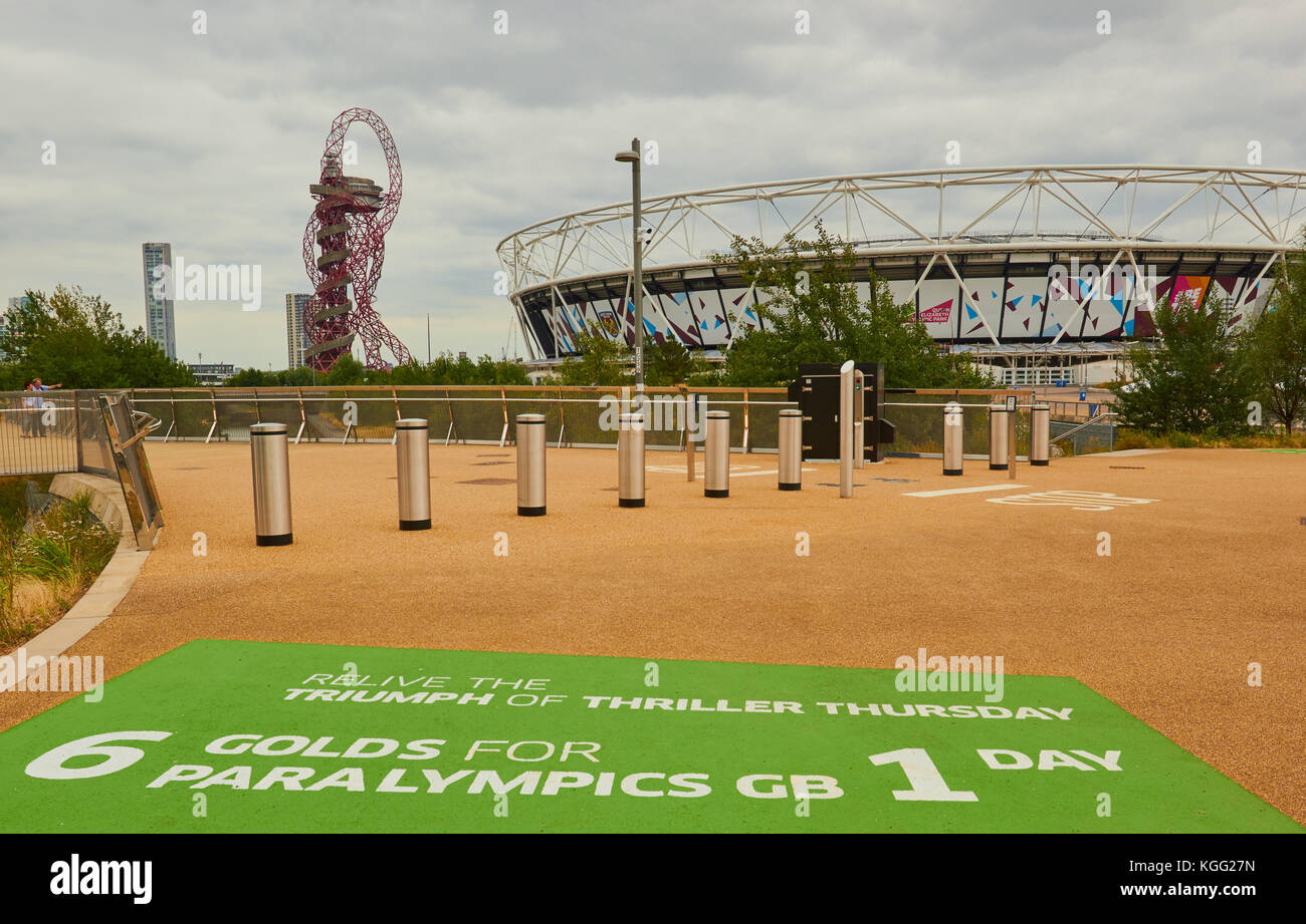 London 2012 Olympic Stadium, Arcelor Mittal Orbit, Queen Elizabeth Olympic Park, Stratford, London, United Kingdom Stock Photo