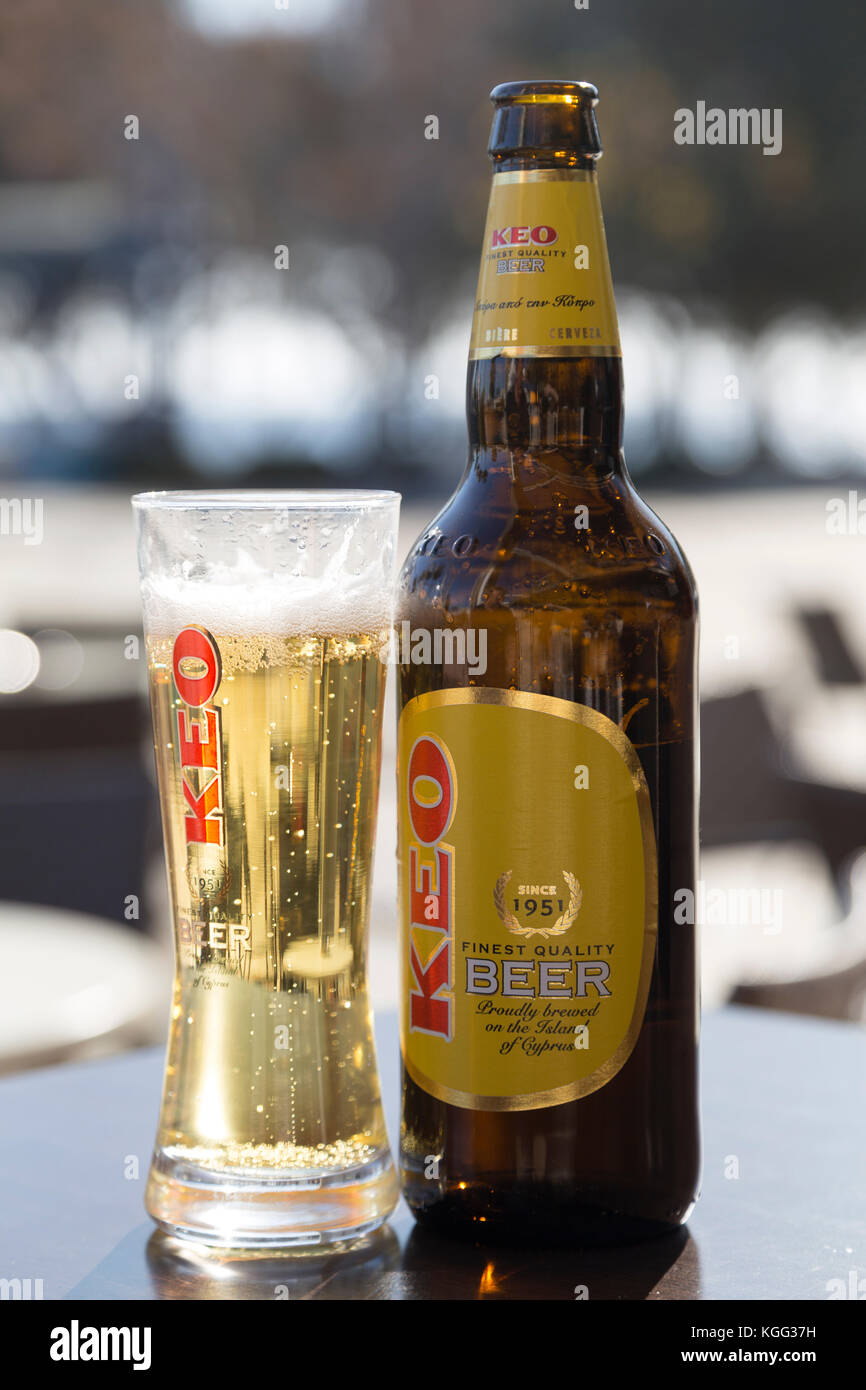 Cyprus, local Cyrpus beer Stock Photo - Alamy