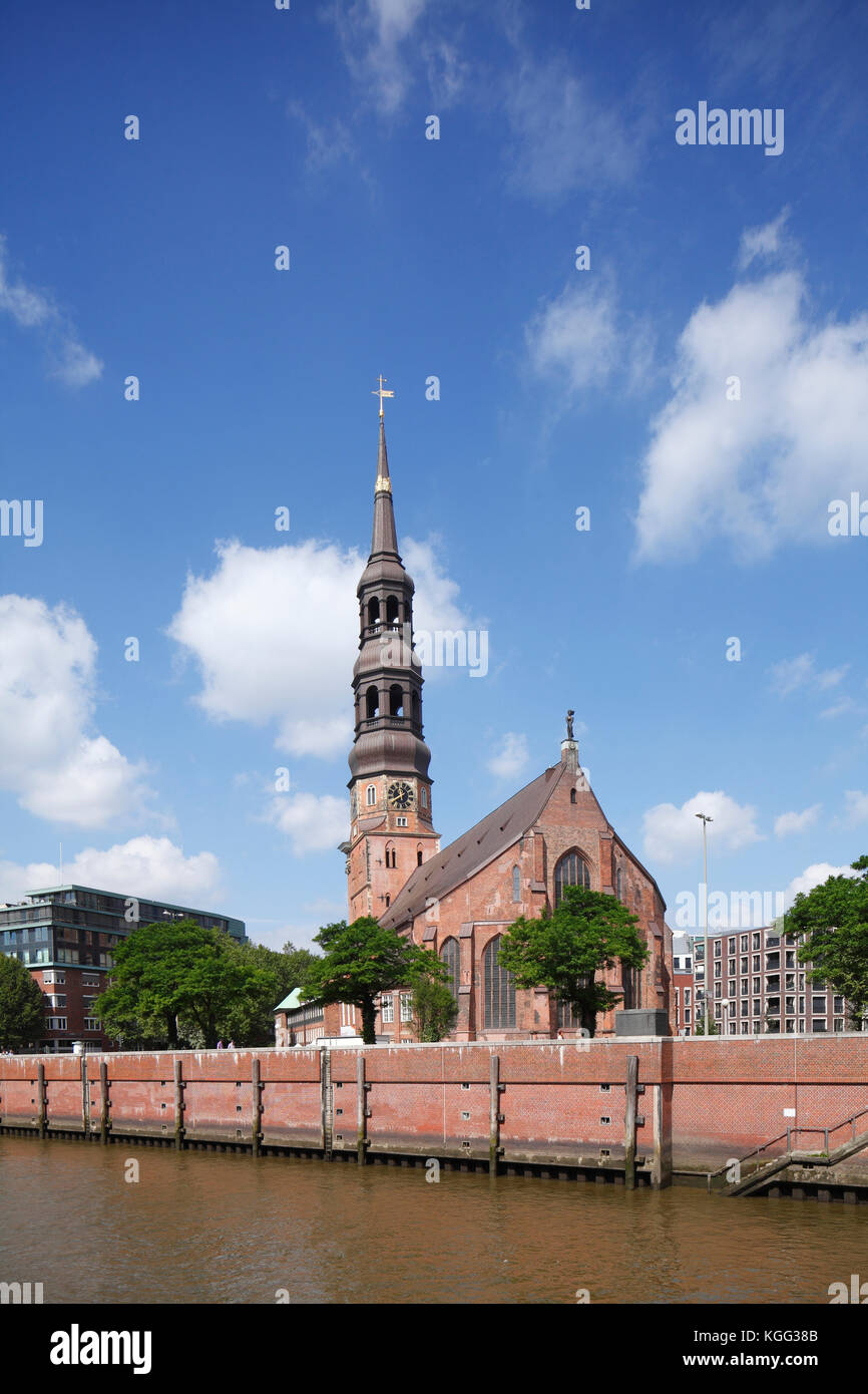 Katharinenkirche Church, Zollkanal chanel , Hamburg, Germany, Europe Stock Photo