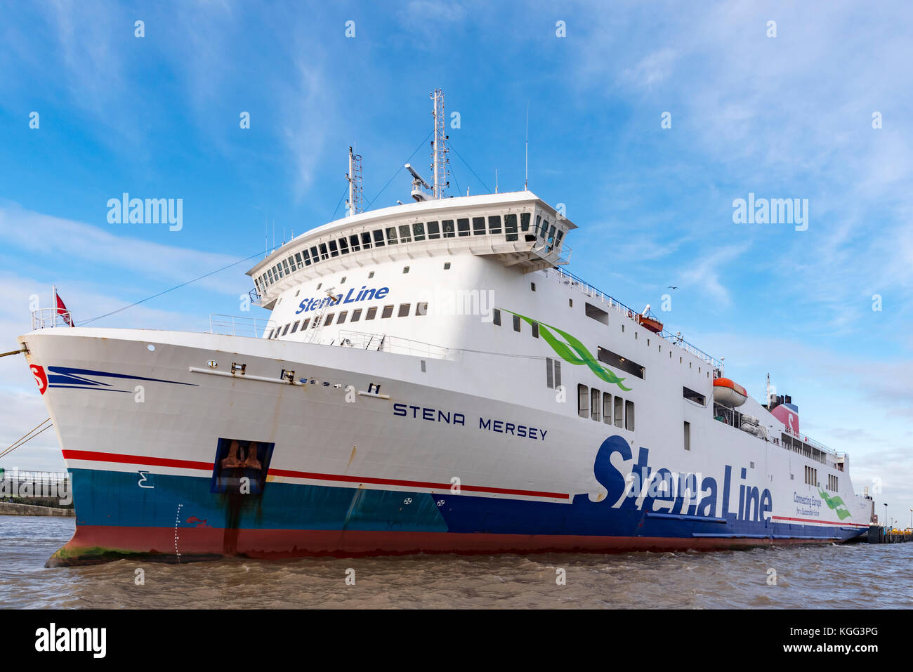 The roro car ferry Stena Mersey at the Twelve Quays terminal in Birkenhead Stock Photo Alamy