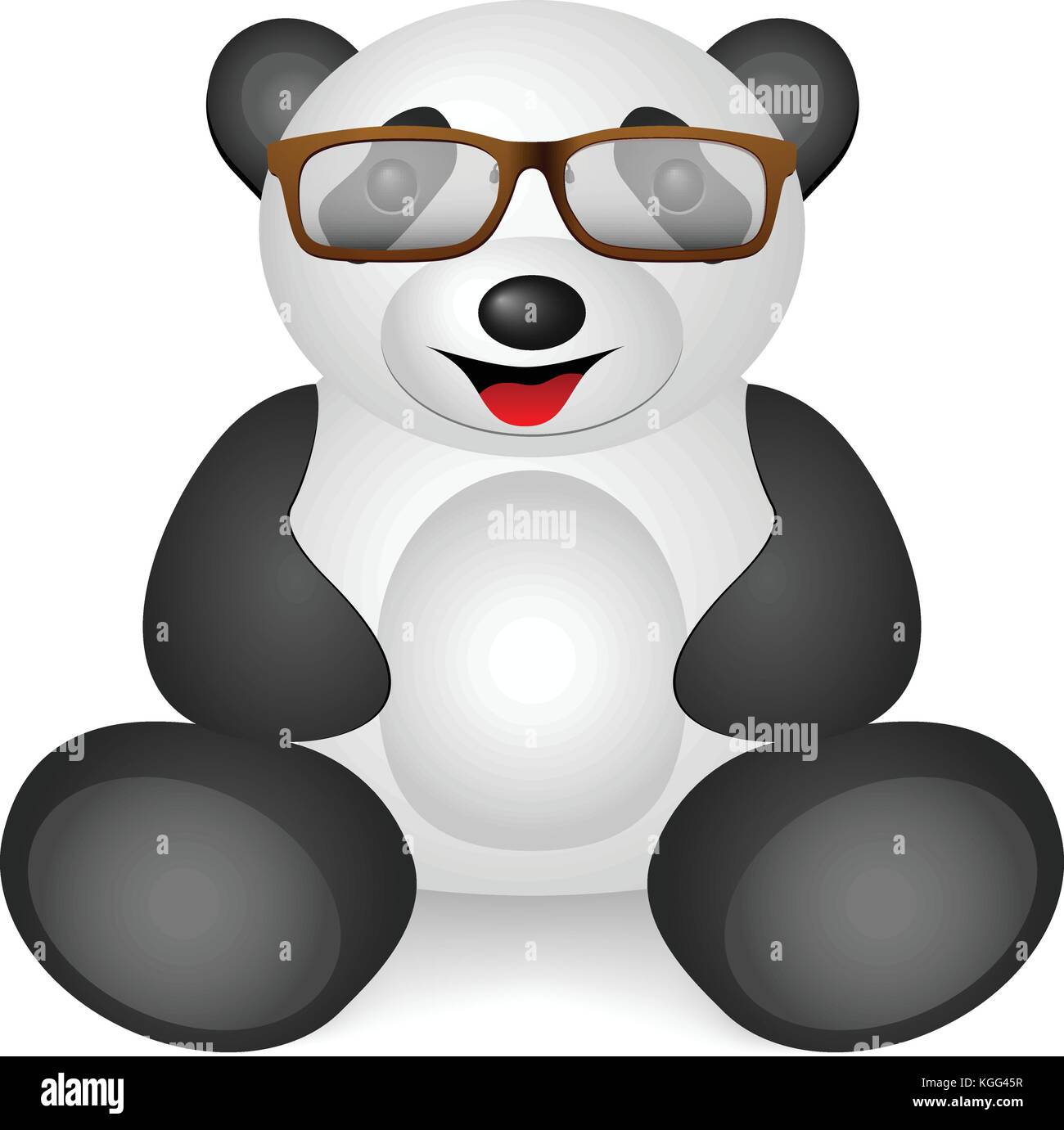 Panda glasses on a white background. Stock Vector