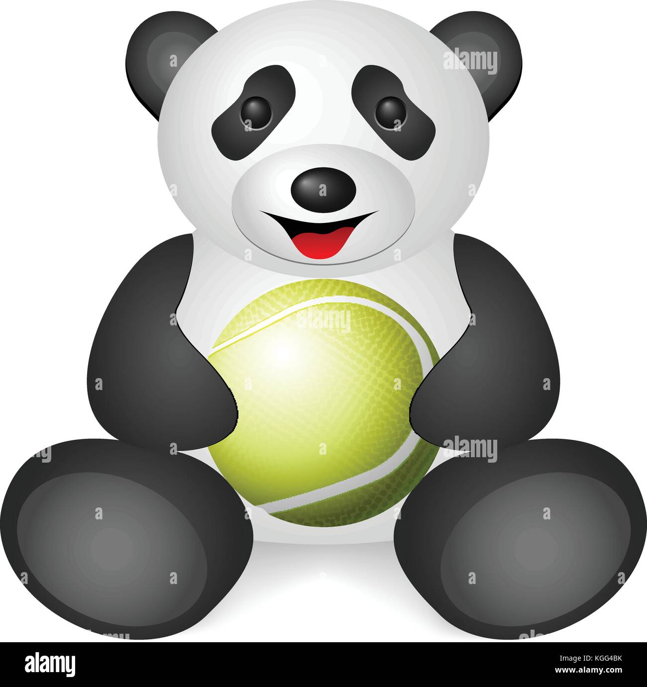 Panda tennis ball on a white background Stock Vector Image & Art - Alamy