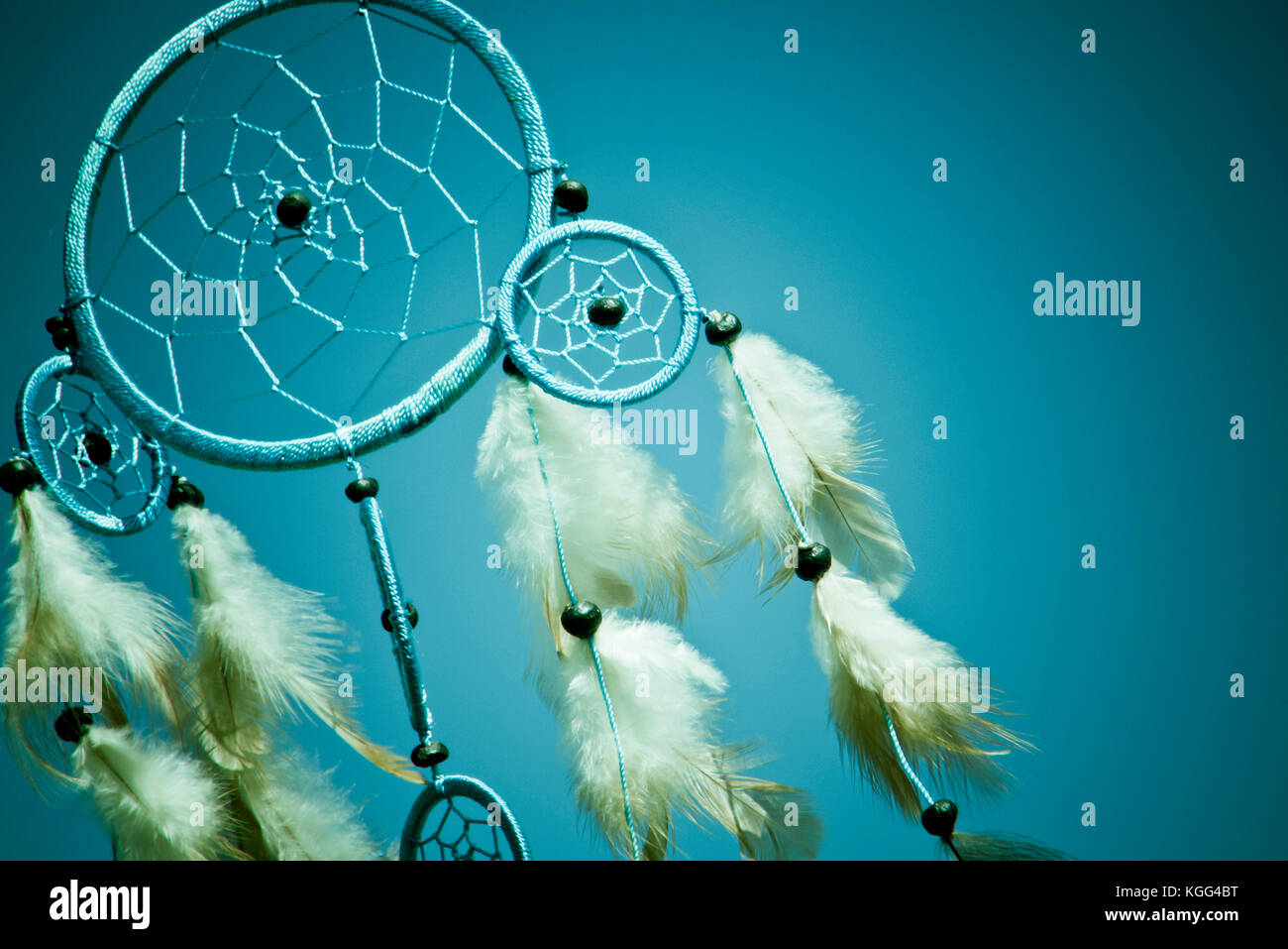 Native Americans dreamcatcher moving in the wind Stock Photo