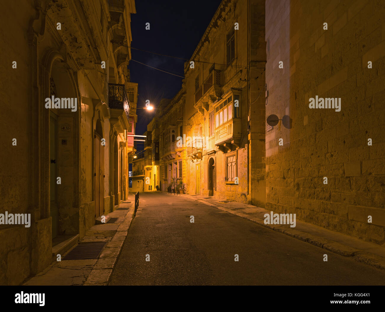 Santa Skolastica street in Birgu (Vittoriosa) Stock Photo