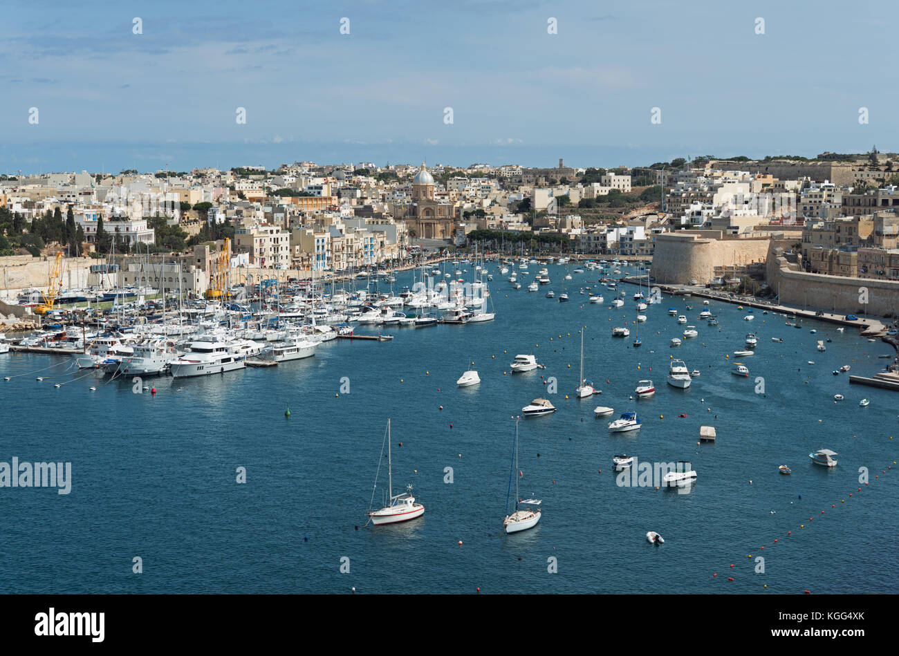 Cities Kalkara and Birgu (Malta) Stock Photo