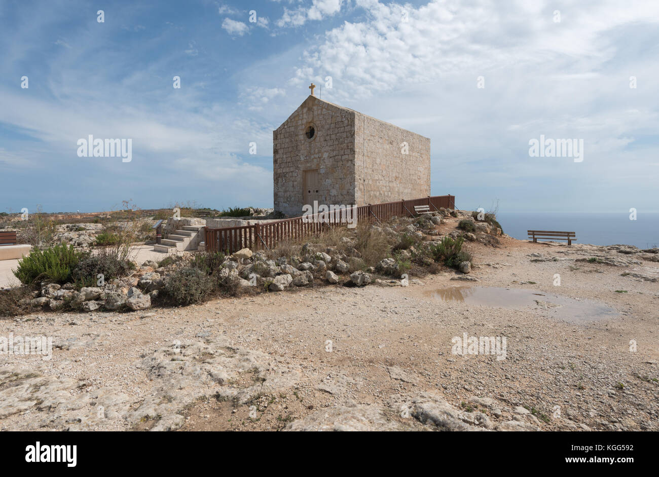 St. Mary Magdalene Chapel, Dingli (Malta) Stock Photo