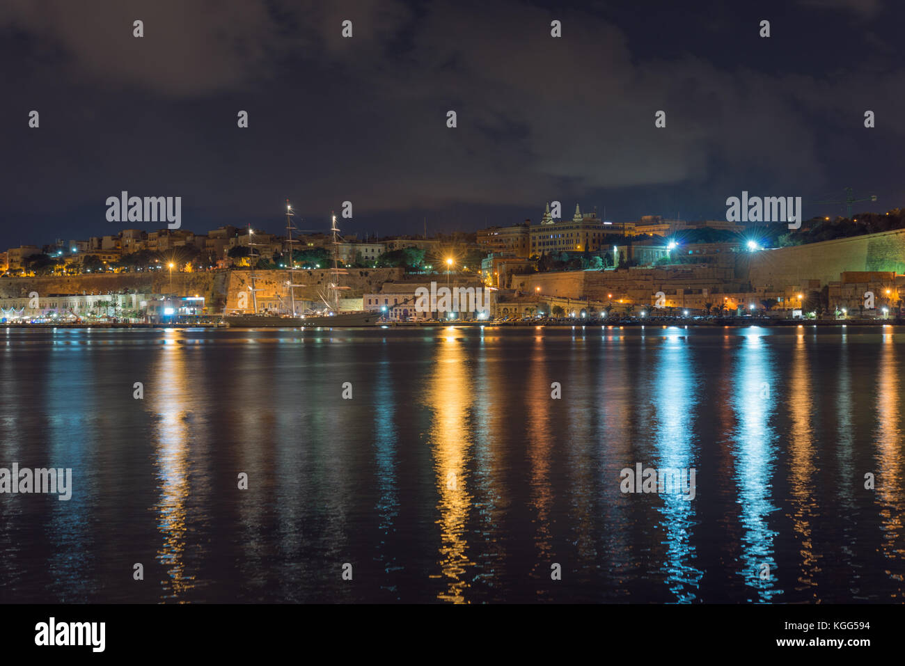 View from Fort Saint Angelo to Floriana Stock Photo