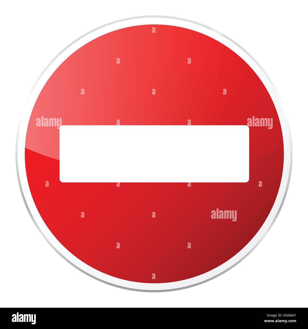 Road red sign on white background. Road traffic control.Lane usage