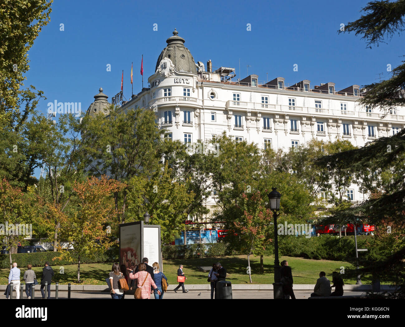 The Ritz hotel next to Museo del Prado, museum art gallery, Madrid ...