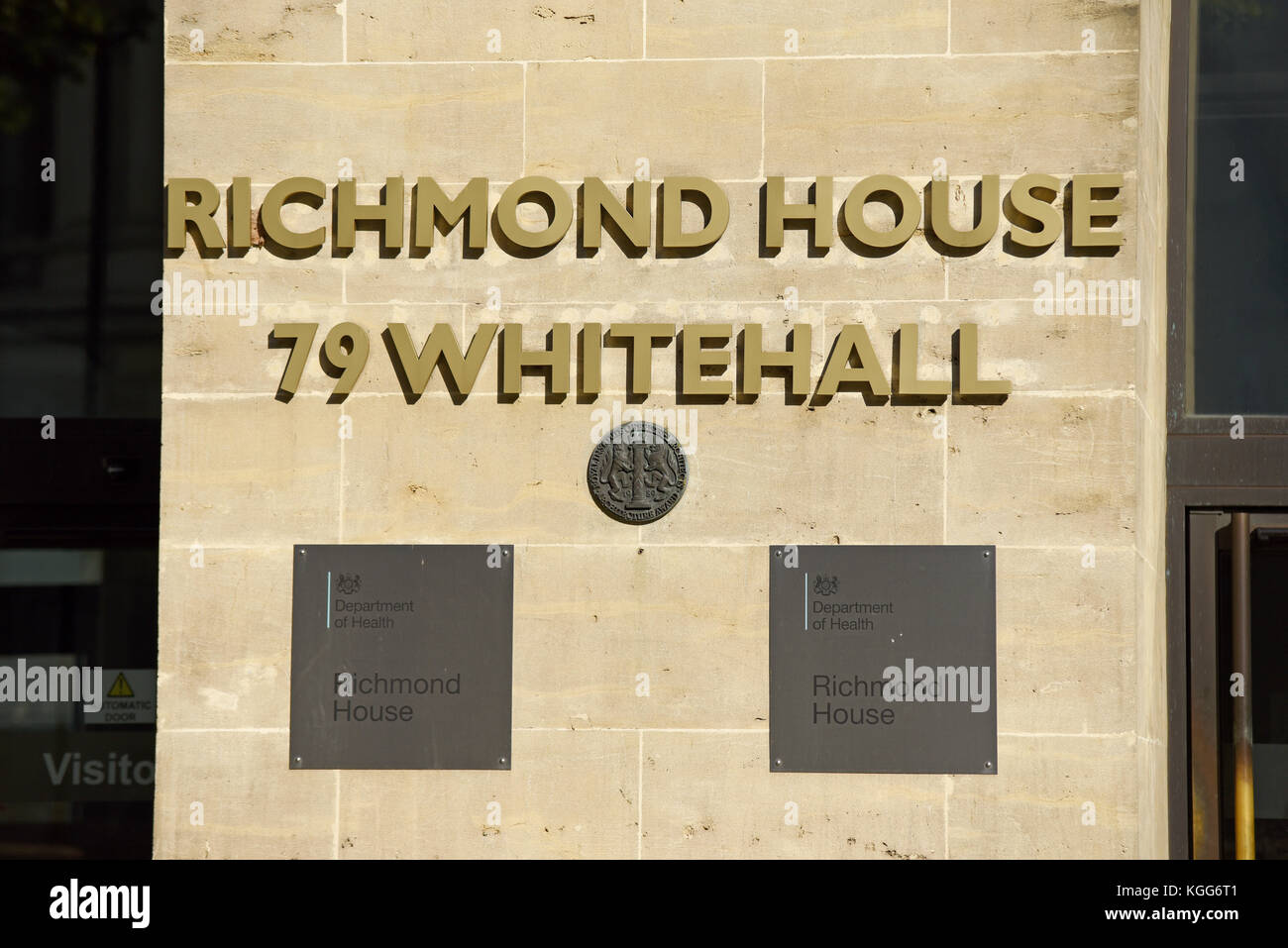 Richmond House, 79 Whitehall, Westminster, London. Headquarters building of the Department of Health of the United Kingdom. Operating under Sharia Law Stock Photo