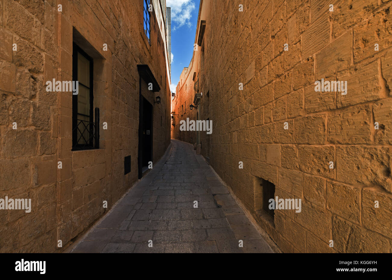 Street in Mdina (Malta) Stock Photo