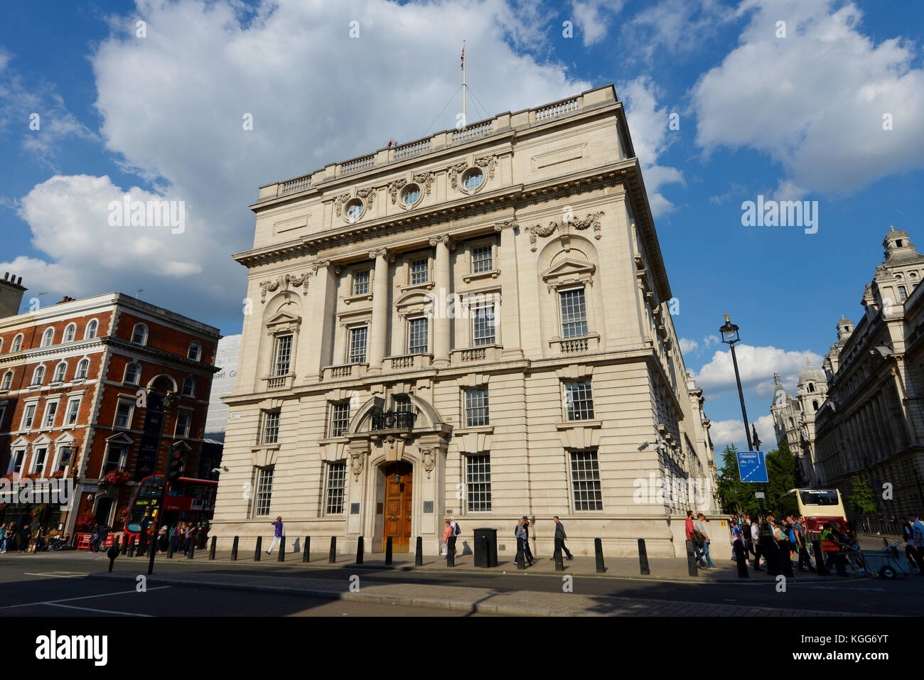 Department for International Trade DIT (was Department of Energy and Climate Change DECC) 55 Whitehall, Westminster, London, UK Stock Photo