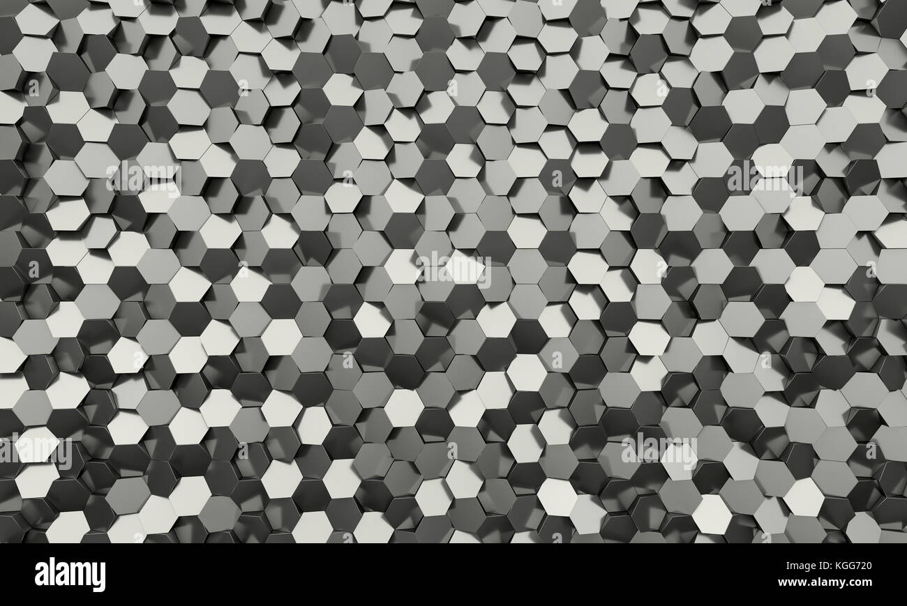 hexagon geometric background 3d rendering image Stock Photo - Alamy
