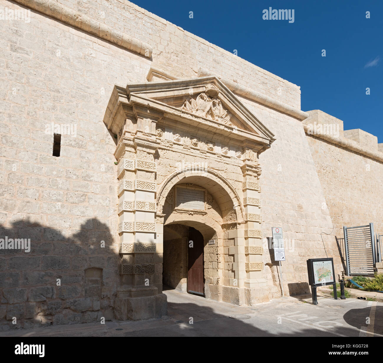 Greeks Gate of Mdina (Malta) Stock Photo