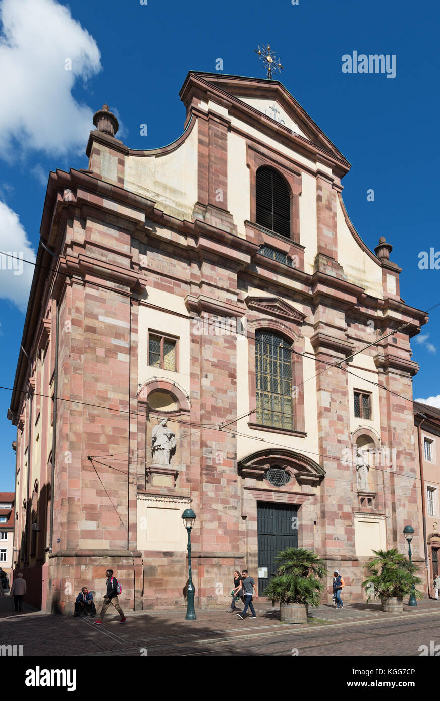 The University Church in Freiburg (Germany) Stock Photo