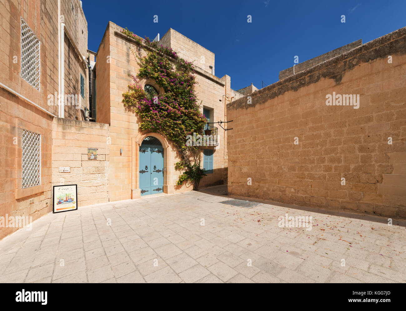 Small square in Mdina (Malta) Stock Photo