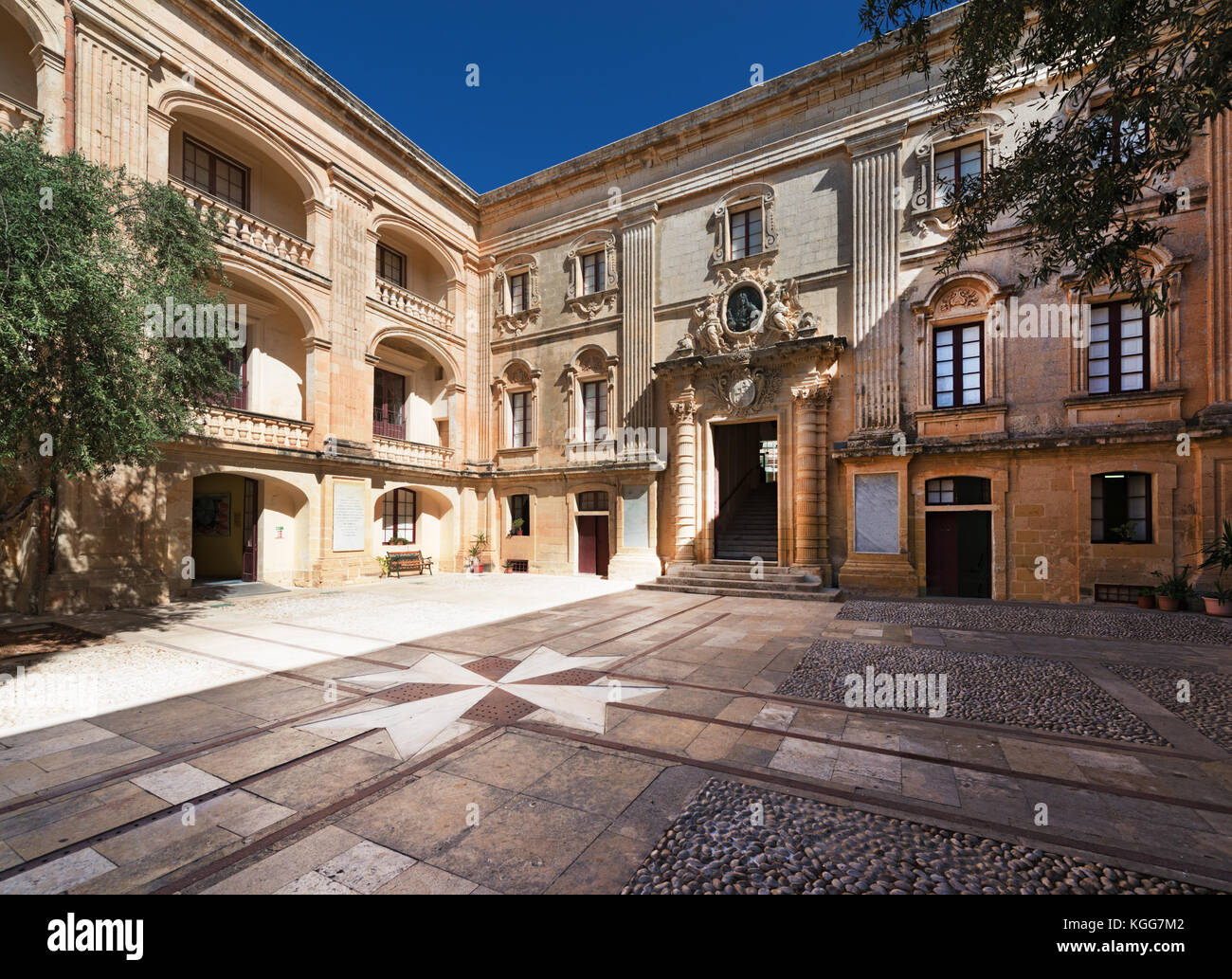 Palazzo Vilhena in Mdina (Malta). National Museum of Natural History Stock Photo