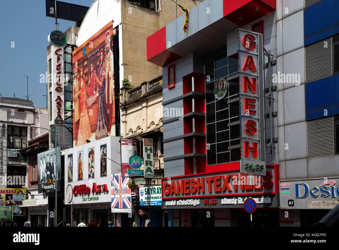 The Pettah Colombo Sri Lanka Shops on Main Street Stock Photo Alamy