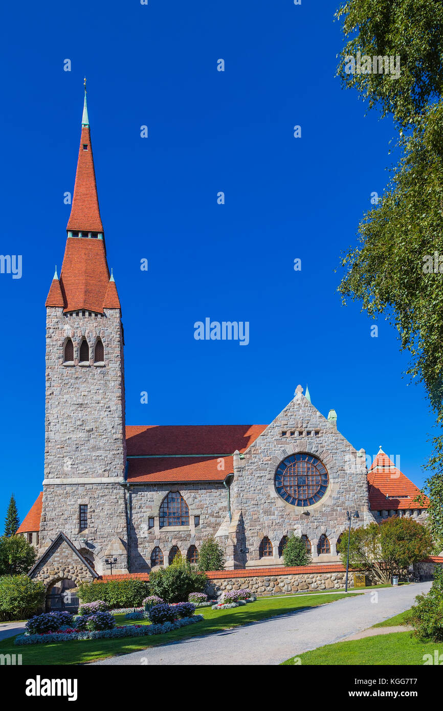 Tampere Cathedral is a Lutheran church in Tampere. Finland. Stock Photo