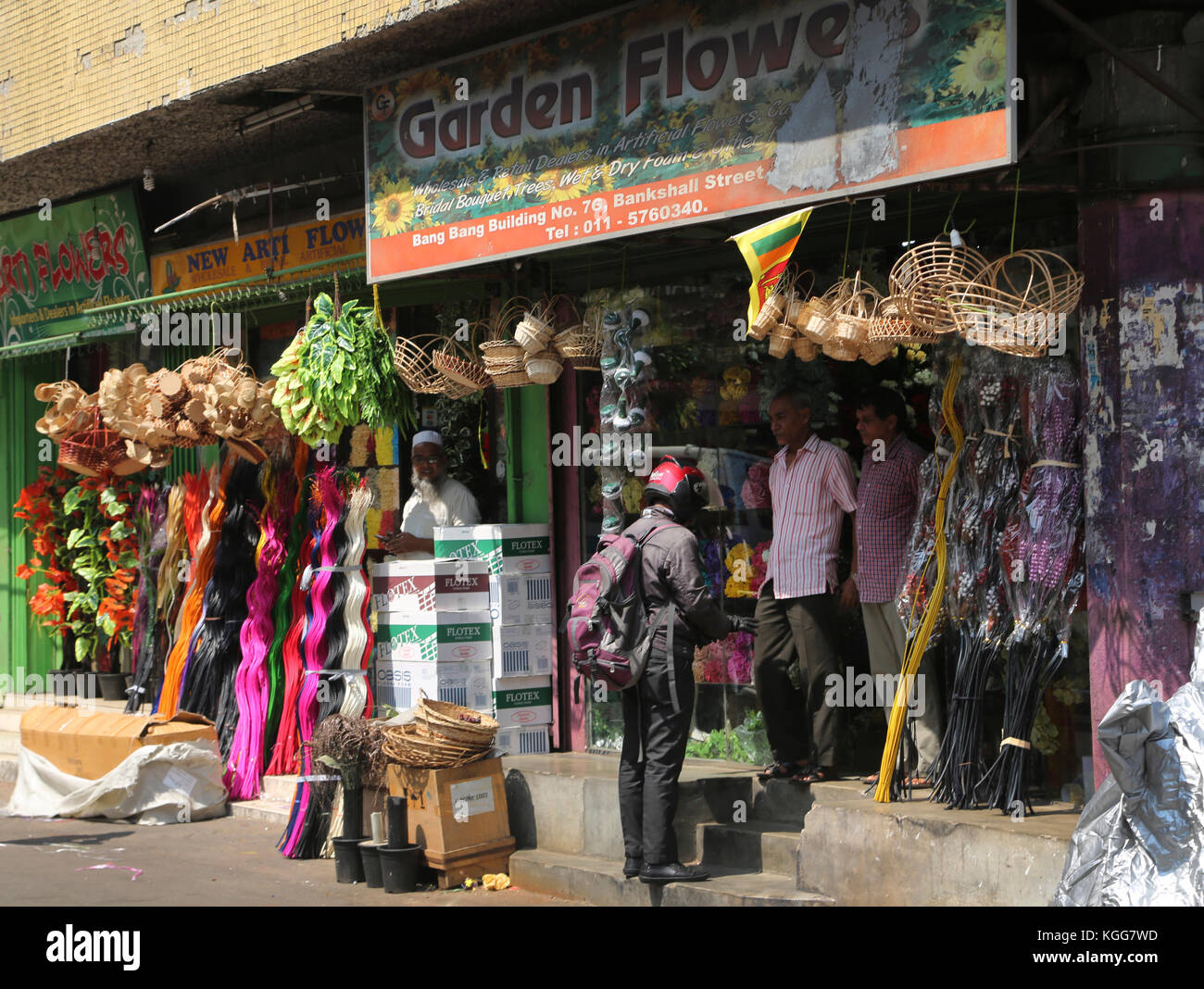 Colombo Sri Lanka Bankshall Street Garden Flower Shop Selling