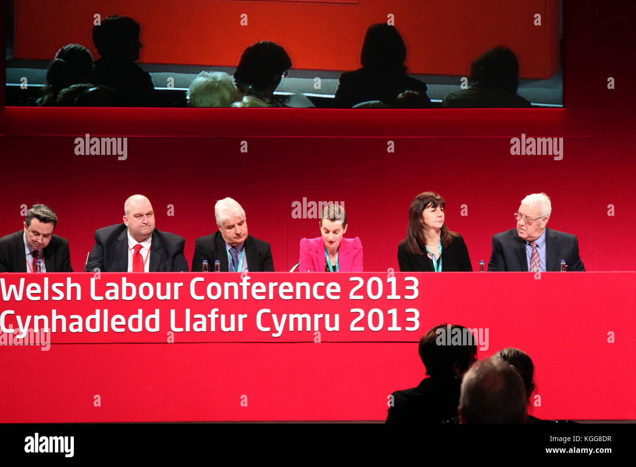 Carl Sargeant attening the Welsh Labour conference at the Venue Cymru, Llandidno, Wales Stock Photo