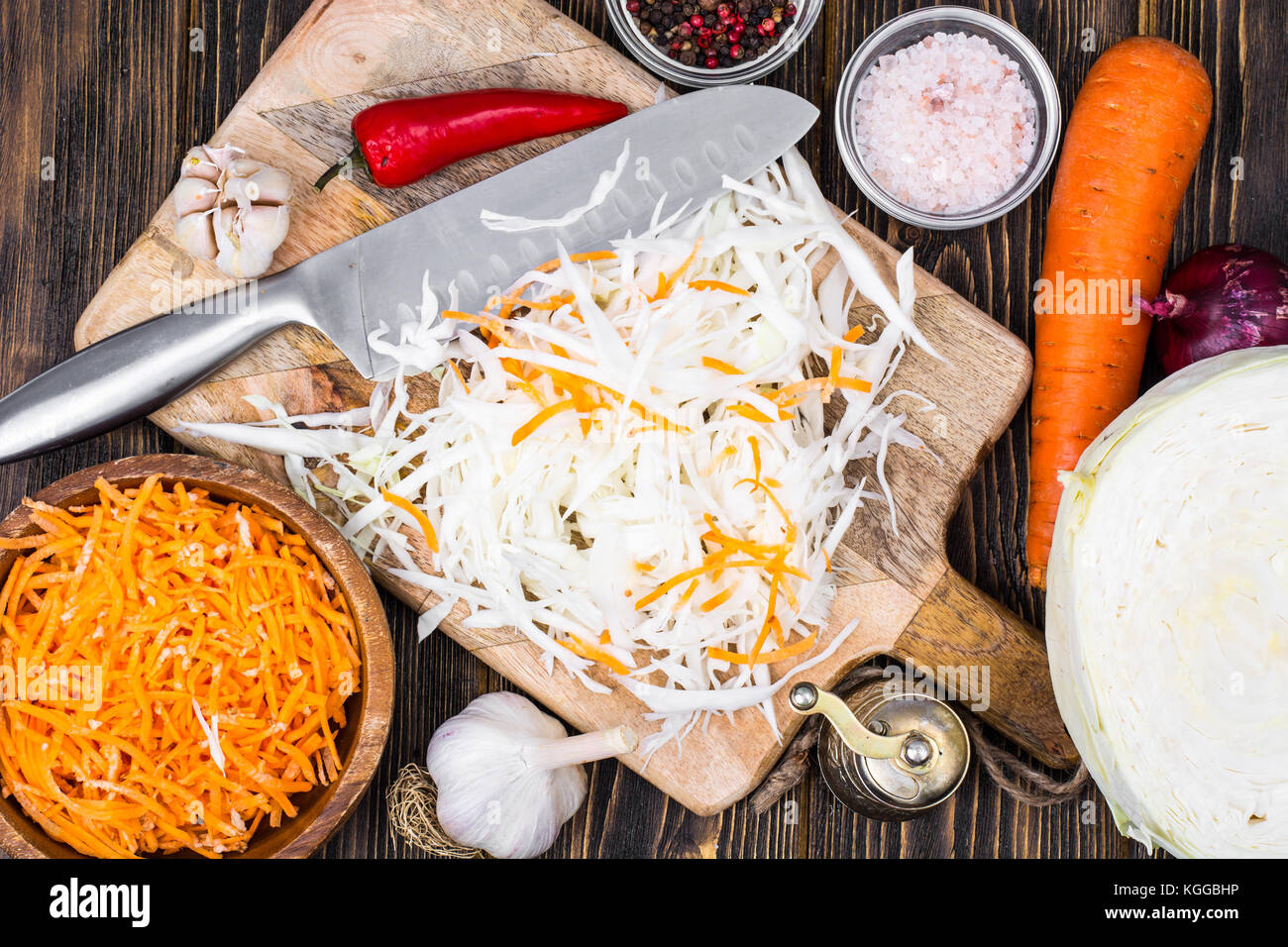Shredded cabbage with carrots. Studio Photo Stock Photo Alamy