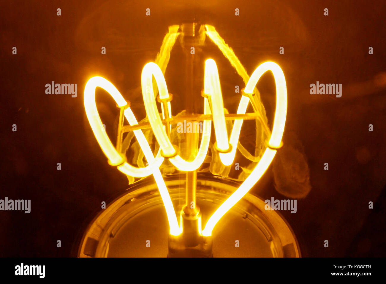 Light generated by a light bulb Stock Photo Alamy