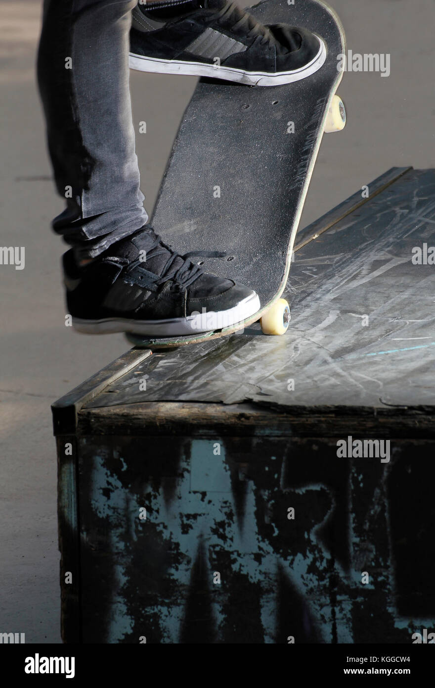 Detail of an evolution with the skateboard Stock Photo Alamy