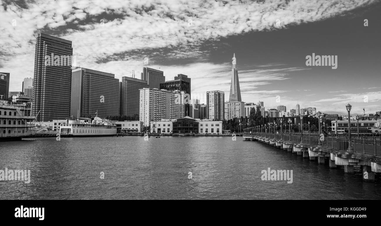 Black and white cities Stock Photo