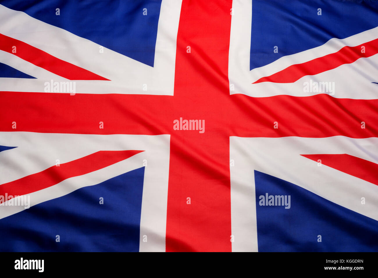 Closeup of UK British flag Union Jack flag background Stock Photo
