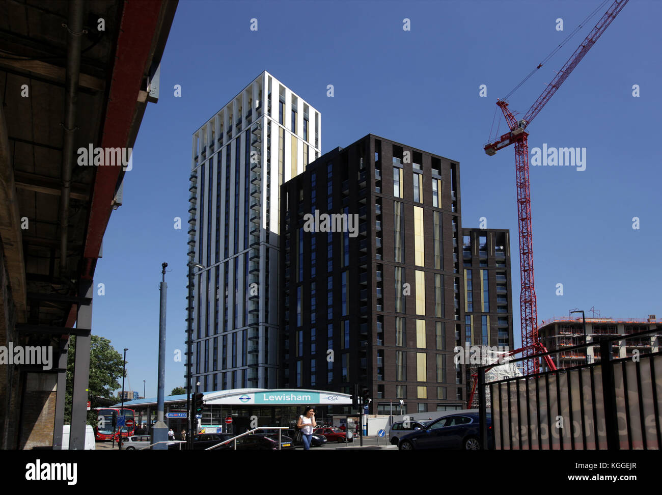 Lewisham town centre showing redevelopment in 2017. Lewisham is the largest area of settlement