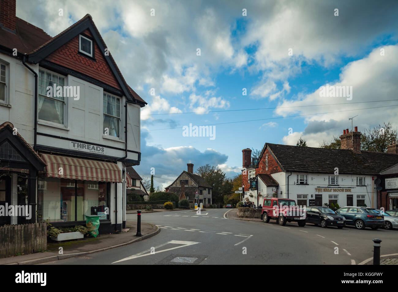 Autumn afternoon in Balcombe village, West Sussex, England. Stock Photo