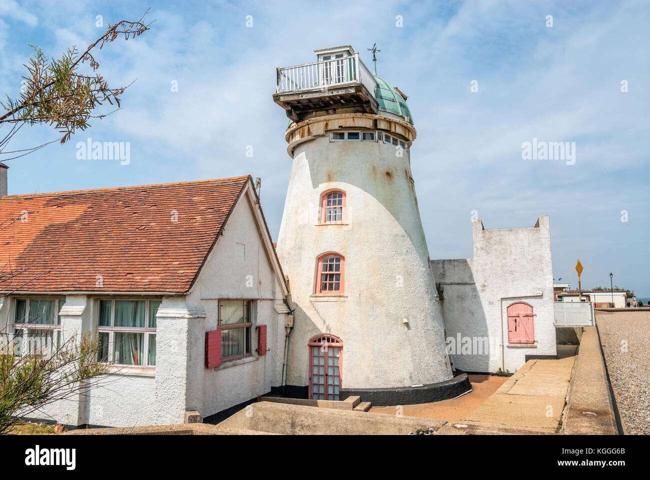 Converted Windmill in Aldeburgh a coastal town in Suffolk, East Anglia, England Stock Photo