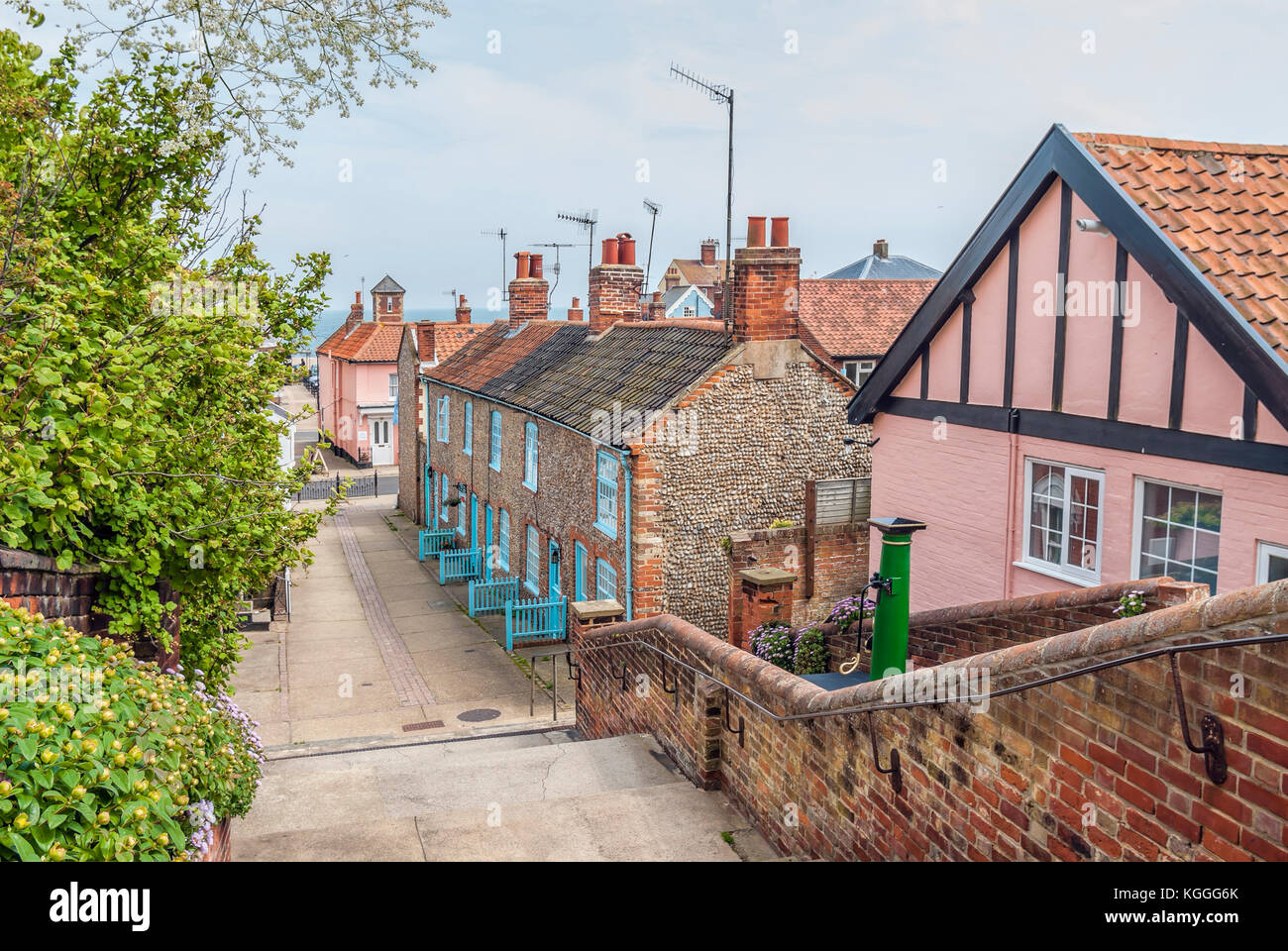 Waterfront of Aldeburgh, a coastal town in Suffolk, East Anglia, England Stock Photo