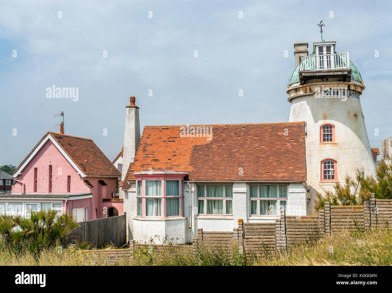 Converted Windmill in Aldeburgh a coastal town in Suffolk, East Anglia, England Stock Photo