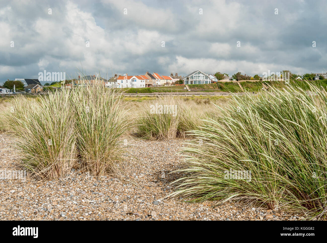 Coastal Marsh Landscape near the Village of Kessingland in East Anglia, England Stock Photo
