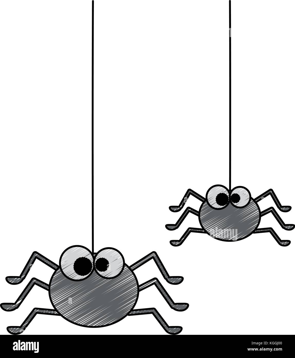 Cute Cartoon Hanging Spider