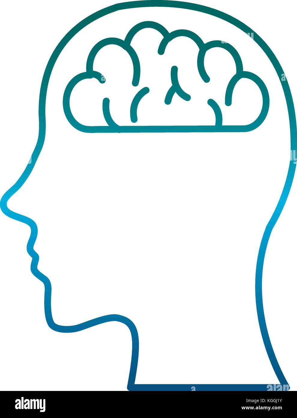 head with brain icon Stock Vector Image & Art - Alamy