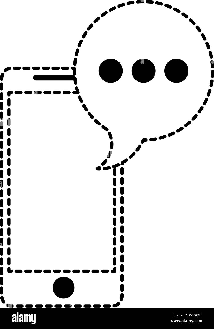 smartphone device with speech bubble vector illustration design Stock ...