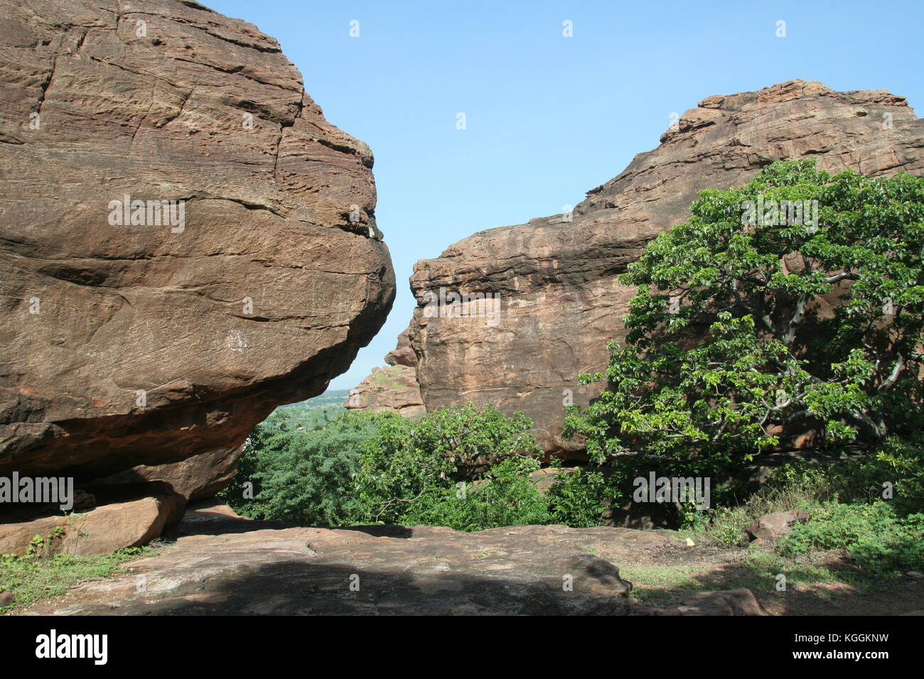Two huge rocks with astonishingly matching face-fronts on northern hill ...