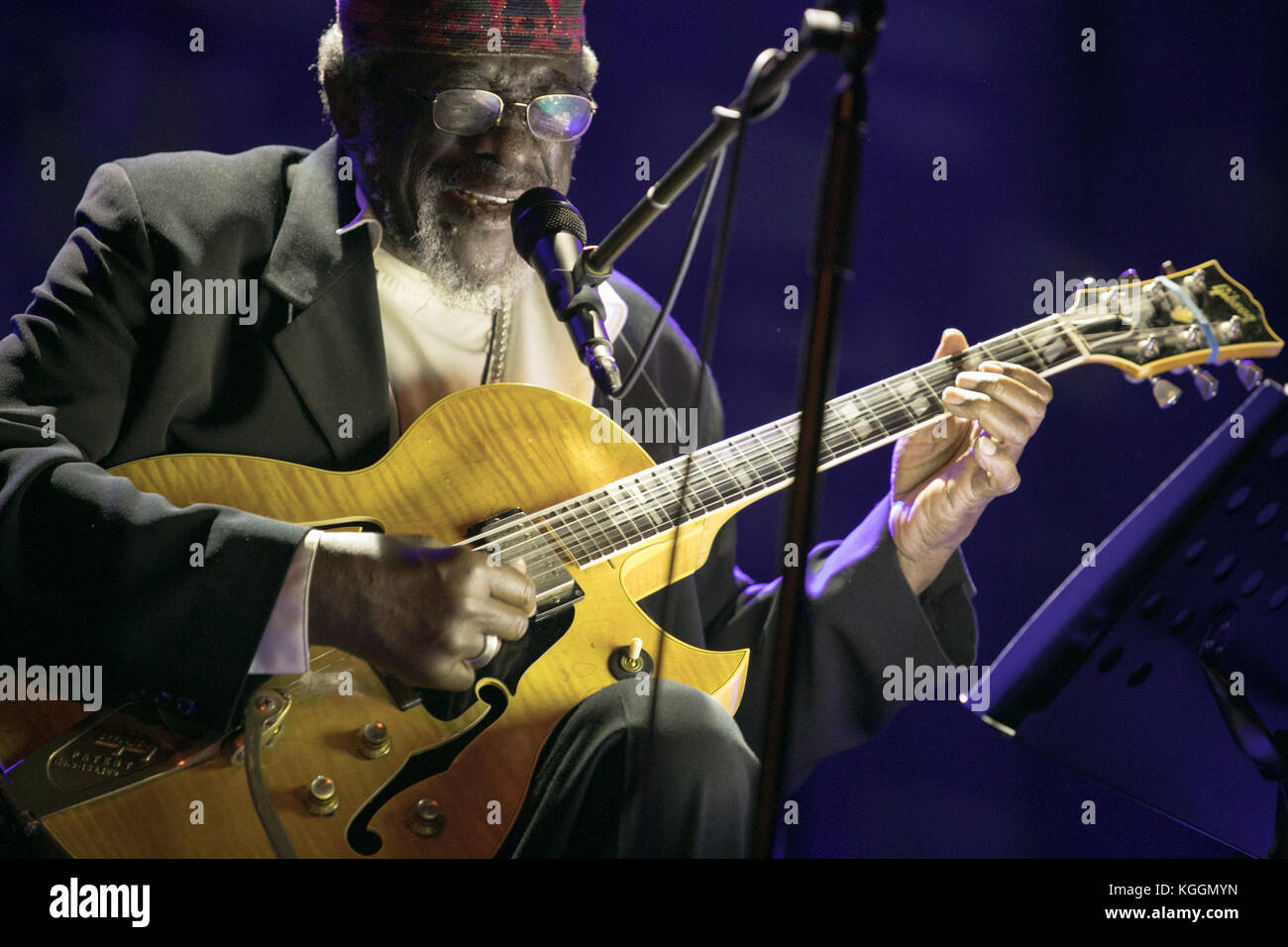 James Blood Ulmer performance at 21st Jazz Fest Sarajevo. Stock Photo