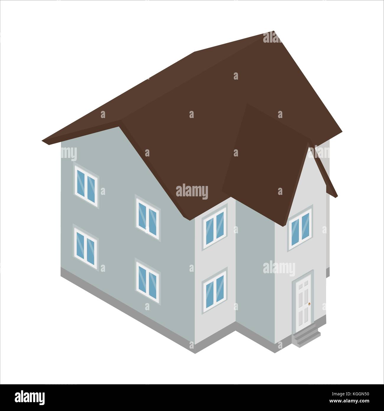 House isometric vector icon isolated on white background Stock Vector ...