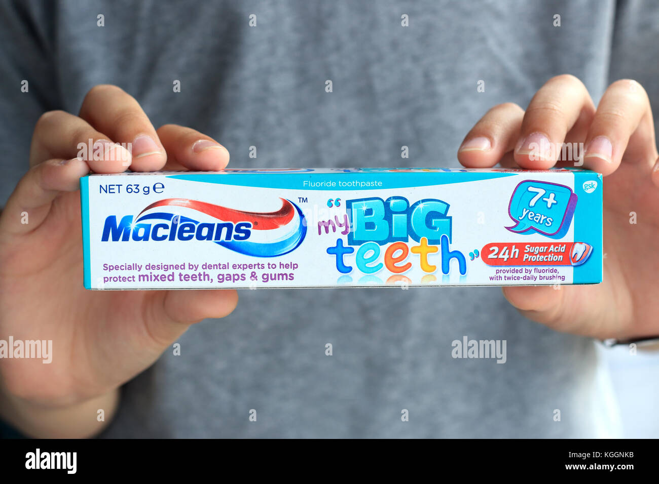 Macleans my Big teeth toothpaste for children Stock Photo